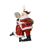 Decoris Polyresin Mr and Mrs. Claus Hanger 12.6cm
